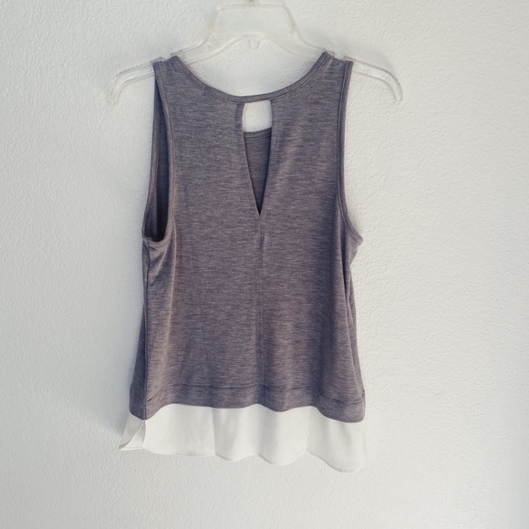 J.Crew mercantile grey knit flowy tank top. Size Small. Keyhole in back. - Picture 6 of 8